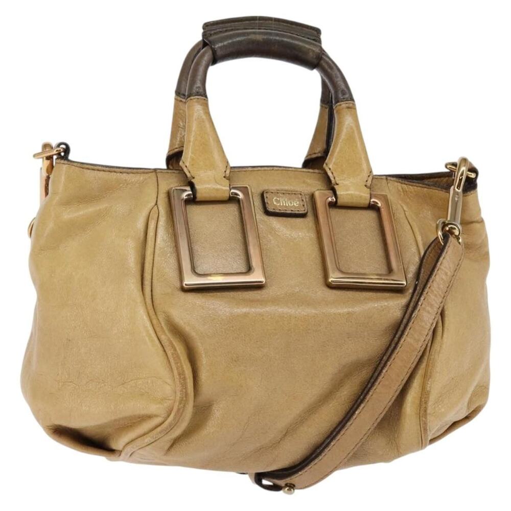 Chloe Leather Etel Handbag Beige